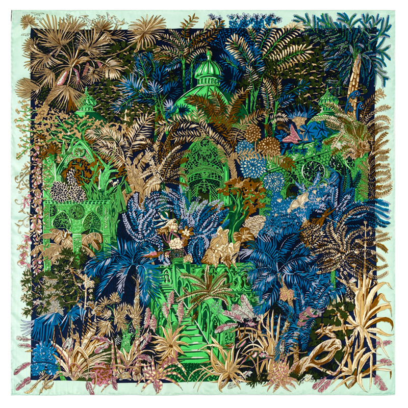 Scarf Silk Square - Sciarpa di seta twill arrotolata a