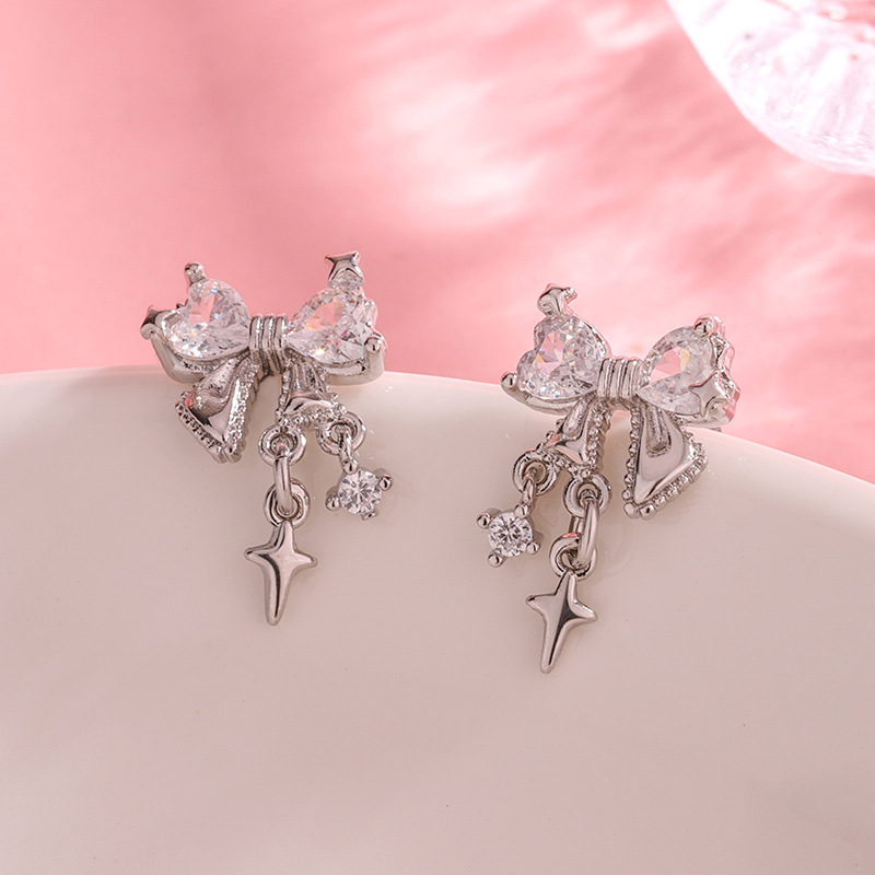 Tie Clip Silver - Orecchini di Design in Argento Sterling