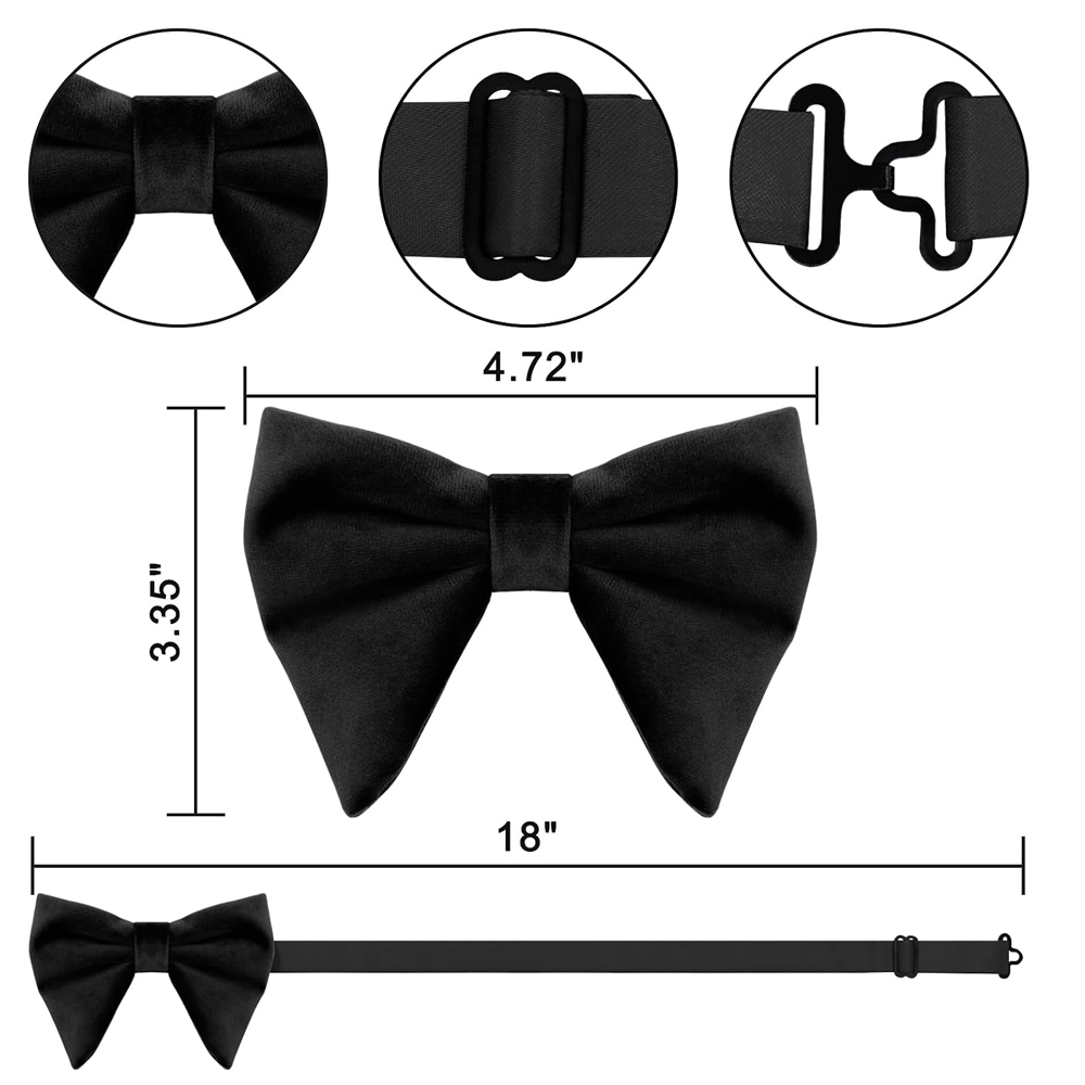 Papillon in velluto da uomo, g - Bow Tie Pre Tied recensione e prezzo