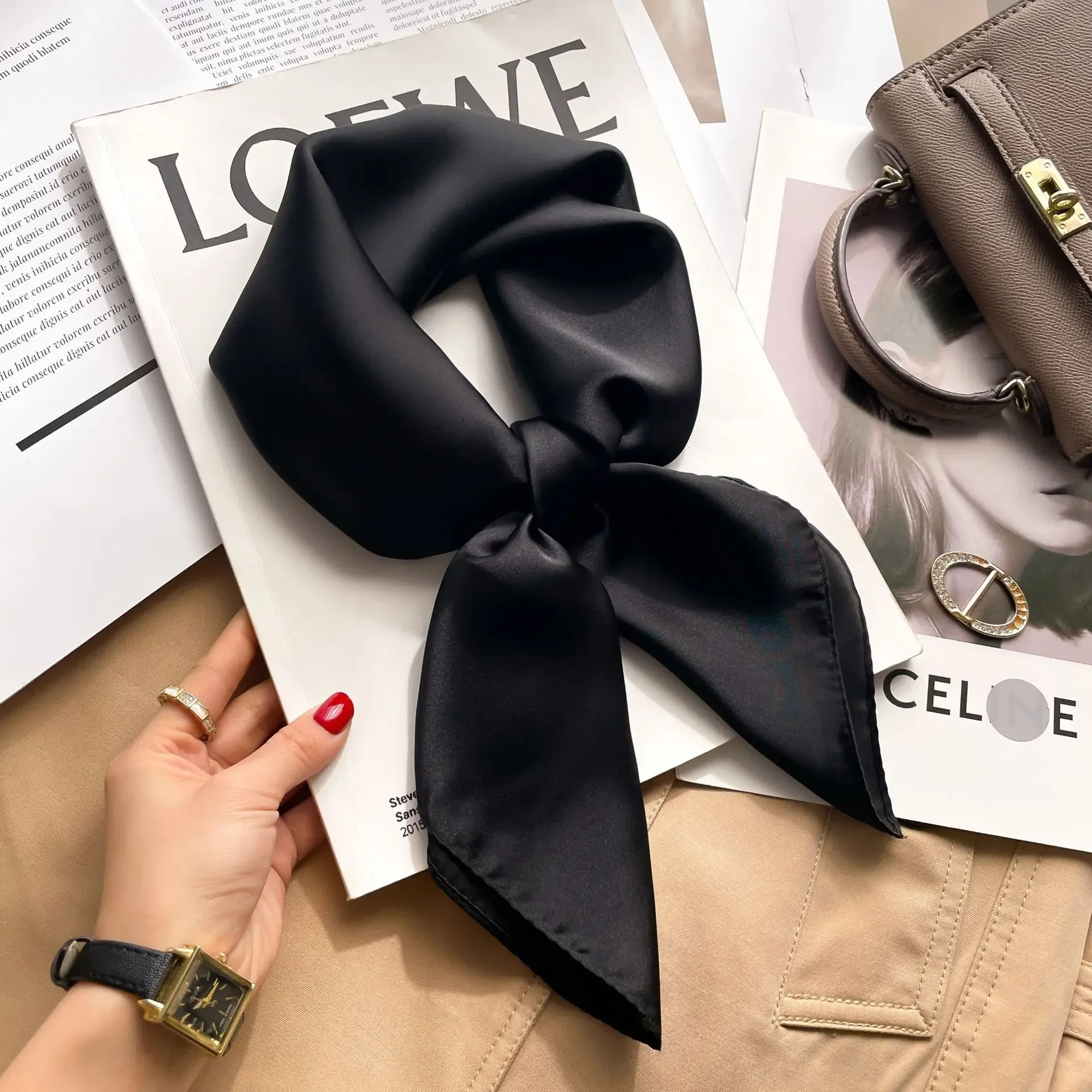 Foulard Hijab in tinta unita d - Scarf Silk Square recensione e prezzo