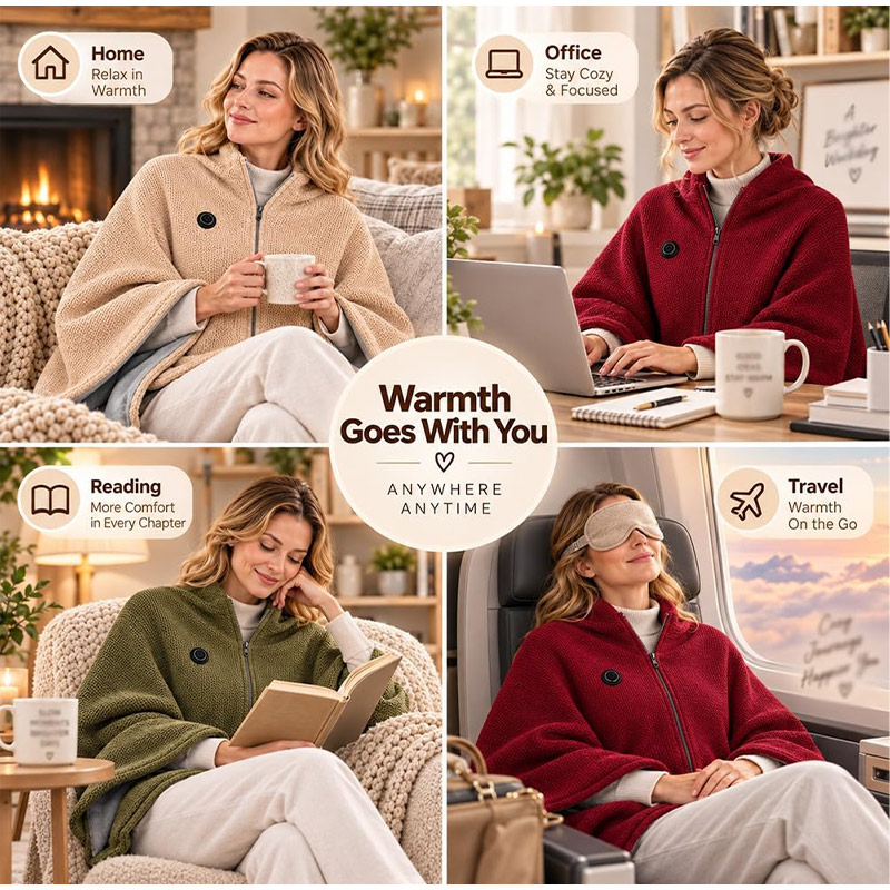 Nuovo Scialle Riscaldato USB A - Woven Scarf Blanket recensione e prezzo