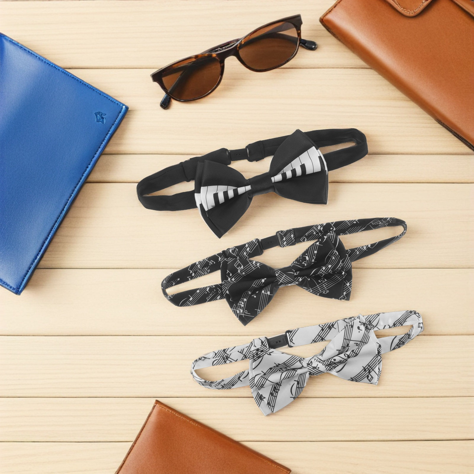 Set da 3 papillon a tema piano - Bow Tie Pre Tied recensione e prezzo